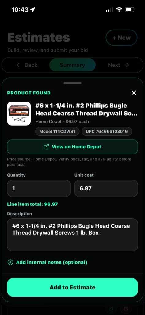 Product Scanner companion screenshot