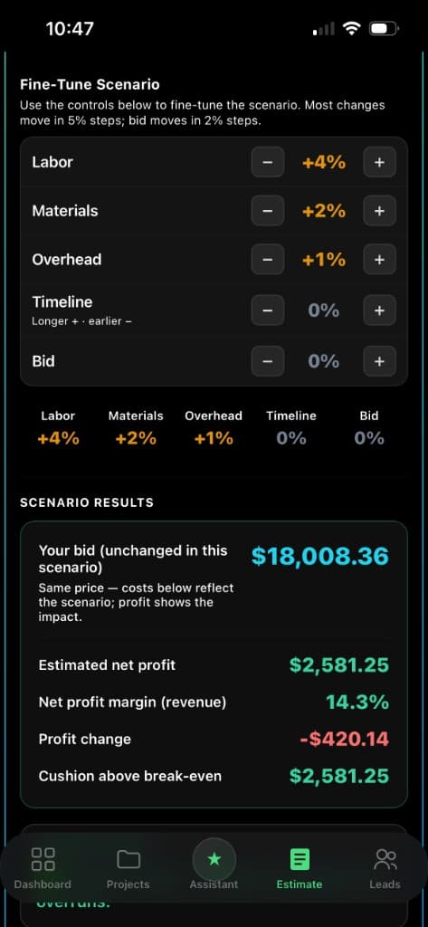 Bid Pricing Tools companion screenshot